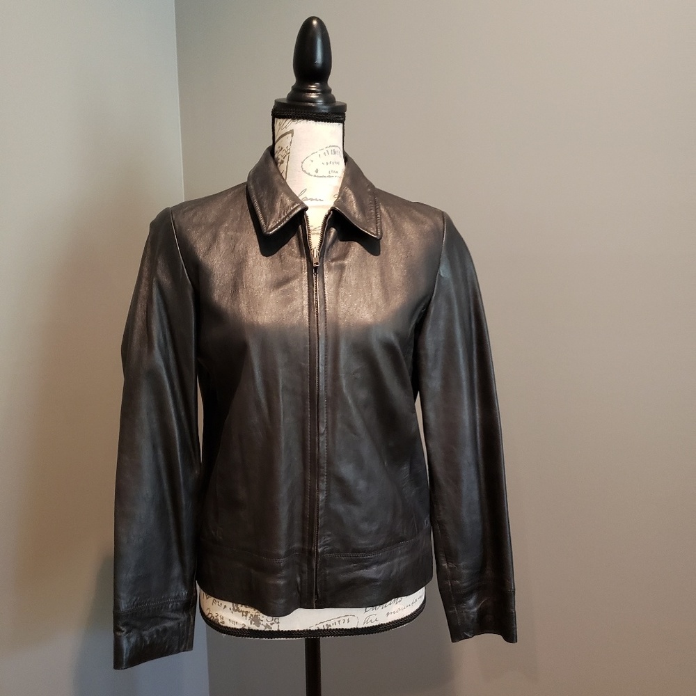 Womens Vintage Gap 100% LEATHER Jacket Small